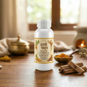 Haldi Chandan Fragrance Oil – Traditional Herbal Woody Aroma for Candles, Soap & Perfume Making