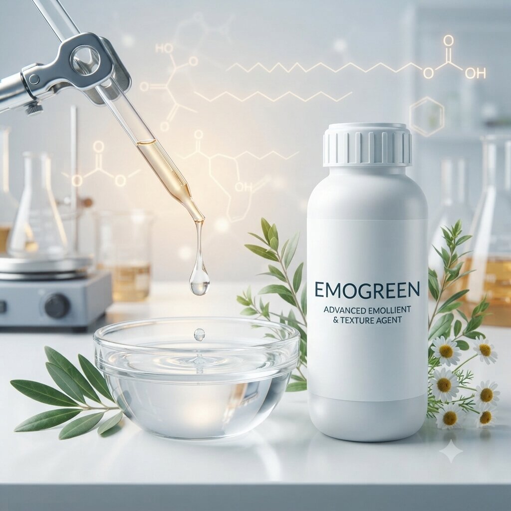 Emogreen Chemical – Plant-Based Emollient for Skin Care, Hair Care, Makeup, Sun Care & Personal Care Formulations - Image 1