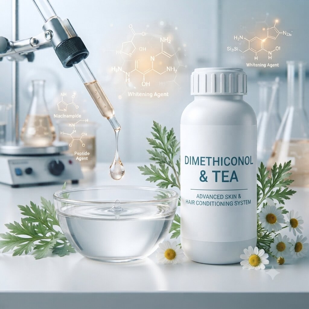 Dimethiconol & TEA Chemical – Silicone Conditioning & pH Adjusting Ingredient for Skin Care, Hair Care, Shampoo & Personal Care Formulations - Image 1