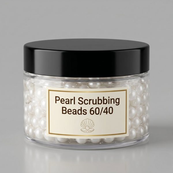 Pearl Scrubbing Beads 60/40 – Cosmetic Grade Exfoliating Beads for Face Wash, Scrubs & Personal Care Products - Image 1