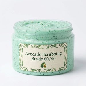 Avocado Scrubbing Beads 60/40 – Cosmetic Grade Exfoliating Beads for Face Wash, Scrubs & Personal Care Products