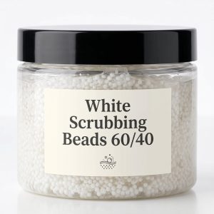 White Scrubbing Beads 60/40 – Cosmetic Grade Exfoliating Beads for Face Wash, Scrubs & Personal Care Products